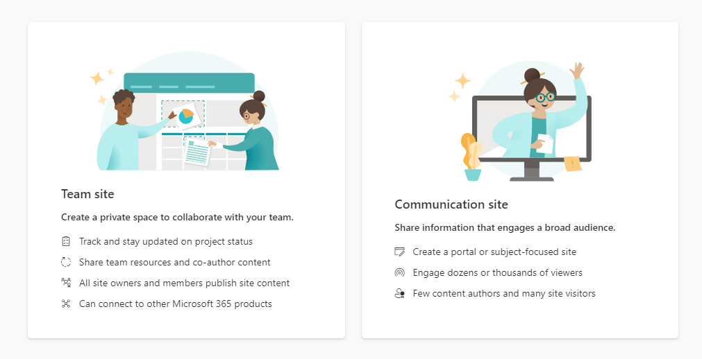 Choose the Type of Site to Create